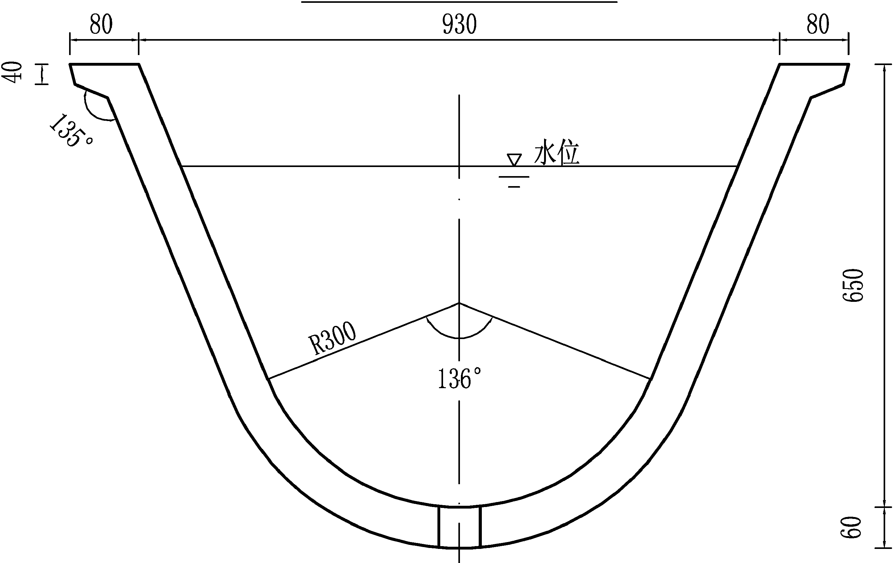 弧形渠道(D=0.6m)砌护图